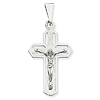 14k White Gold Passion Crucifix Pendant 1 1/2in