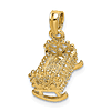 14k Yellow Gold 3-D Cradle Charm
