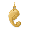 14k Yellow Gold Mother And Baby Pendant 3/4in