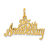 14k Yellow Gold 25th Anniversary Pendant