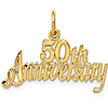 14kt Yellow Gold 50th Anniversary Charm