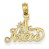 14kt Yellow Gold #1 Niece Pendant