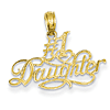 14kt Yellow Gold #1 Daughter Script Pendant