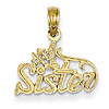 14k Yellow Gold #1 Sister Pendant