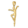 14k Yellow Gold Ballet Dancer Pendant