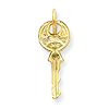 14k Yellow Gold Key Charm 5/8in
