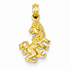 14kt Yellow Gold 3-D Leo Charm
