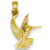 14kt Yellow Gold 1/2in Hummingbird Charm