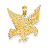 14kt Yellow Gold 3/4in Die Struck Eagle Pendant