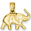 14kt Yellow Gold 1/2in Elephant 3-D Charm
