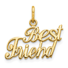 14k Yellow Gold Best Friend Script Charm