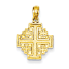 14kt Yellow Gold 5/8in Jerusalem Cross Pendant