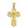 14k Yellow Gold IC XC NIKA Crucifix Pendant 1 1/8in