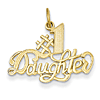 14kt Yellow Gold #1 Daughter Charm
