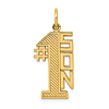 14k Yellow Gold #1 Son Pendant 3/4in