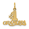 14k Yellow Gold Small #1 Grandma Pendant