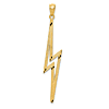 14k Yellow Gold Lightning Bolt Pendant 1.5in