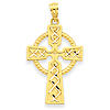 14kt Yellow Gold 15/16in Celtic Cross Pendant