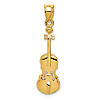 14k Yellow Gold Violin Pendant 1in