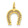 14kt Yellow Gold 5/8in Fancy Horseshoe Charm