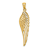 14k Yellow Gold Angel Wing Pendant 1in