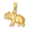 14k Yellow Gold Elephant Pendant 1/2in