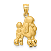 14k Yellow Gold Poodle Pendant 1/2in
