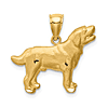 14k Yellow Gold Labrador Retriever Pendant 5/8in