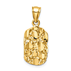 14k Yellow Gold Nugget Pendant 5/8in