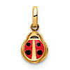 14k Yellow Gold Enamel Ladybug Charm 1/4in