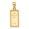 14k Yellow Gold Gold Bar Pendant