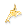 14kt Yellow Gold 3/8in Dolphin Pendant