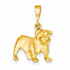 14kt Yellow Gold 5/8in Bulldog Pendant