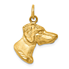 14k Yellow Gold Diamond-cut Dog Charm