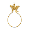 14k Yellow Gold Butterfly Charm Holder Pendant