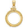 14k Yellow Gold Screw-top Rope Bezel for 1/10 Oz American Eagle