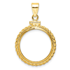 14k Yellow Gold Rope Bezel for 1/10 Oz Panda Coin 50 Yuan