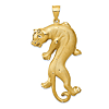 14k Yellow Gold Panther Pendant 1.75in