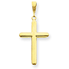 14kt Yellow Gold 1 1/4in Rounded Cross Pendant