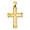 14kt Yellow Gold 1 3/8in Polished Latin Cross Pendant