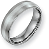 Cobalt 6mm Satin Wedding Band with Sterling Silver Inlay