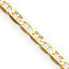 14kt Yellow Gold Concave Anchor Anklet 3mm