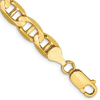 14k Yellow Gold 9in Men's Concave Anchor Link Bracelet 7mm