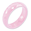 Pink Ceramic Ring with Small Facets 6mm