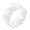 8mm Domed White Ceramic Ring