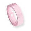 Pink Ceramic Ring with Thin Facets 6mm