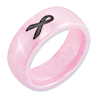 8mm Pink Ceramic Ring with Ribbon