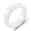 White Ceramic 6mm Domed Ring