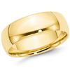 14kt Yellow Gold 7mm Light Comfort Fit Polished Wedding Band