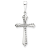 14kt White Gold 1 3/16in Passion Cross Pendant